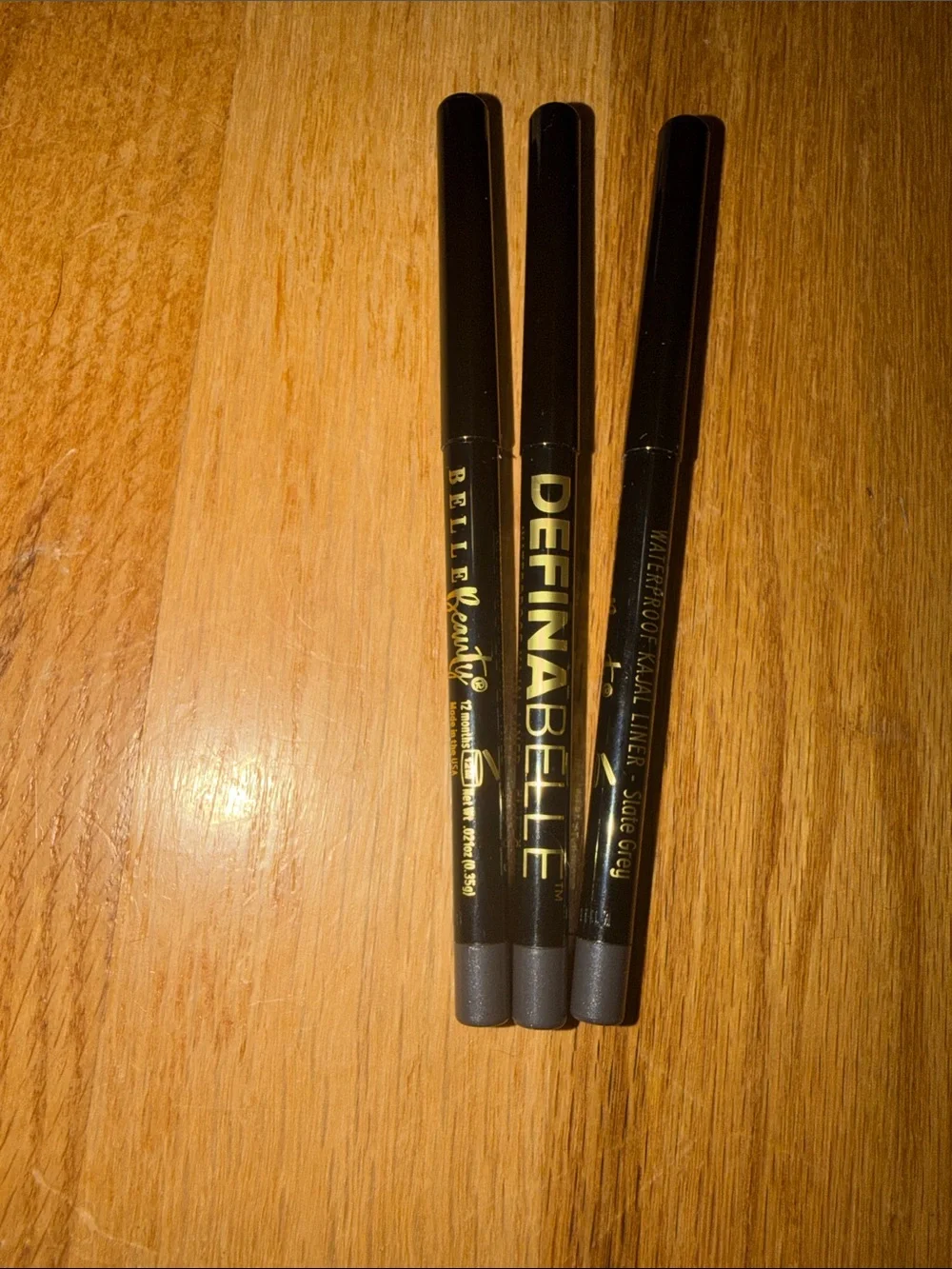 DEFINA BELLE & Belle Beauty Slate Grey Eyeliner Pencils - Set of 3
